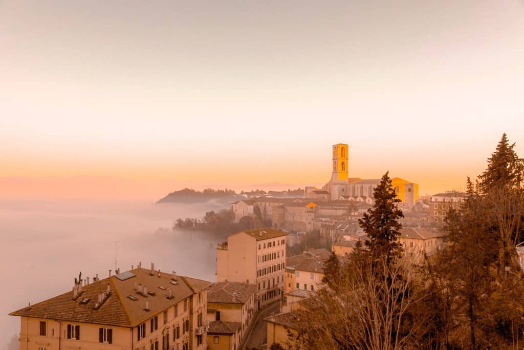 Puglia In Umbria At Sunset