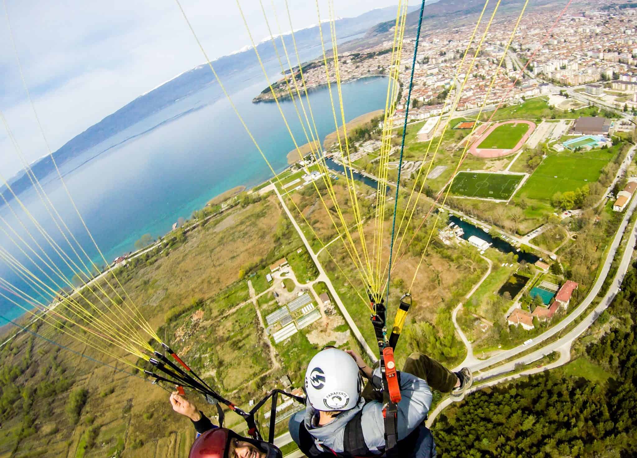 Paragliding over Ohrid