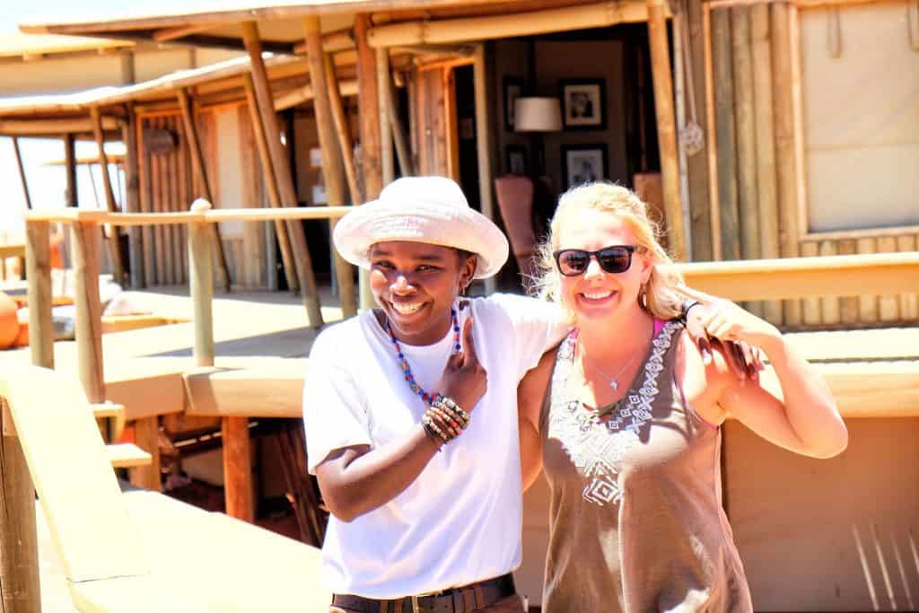 Selma and I at Dunes Lodge