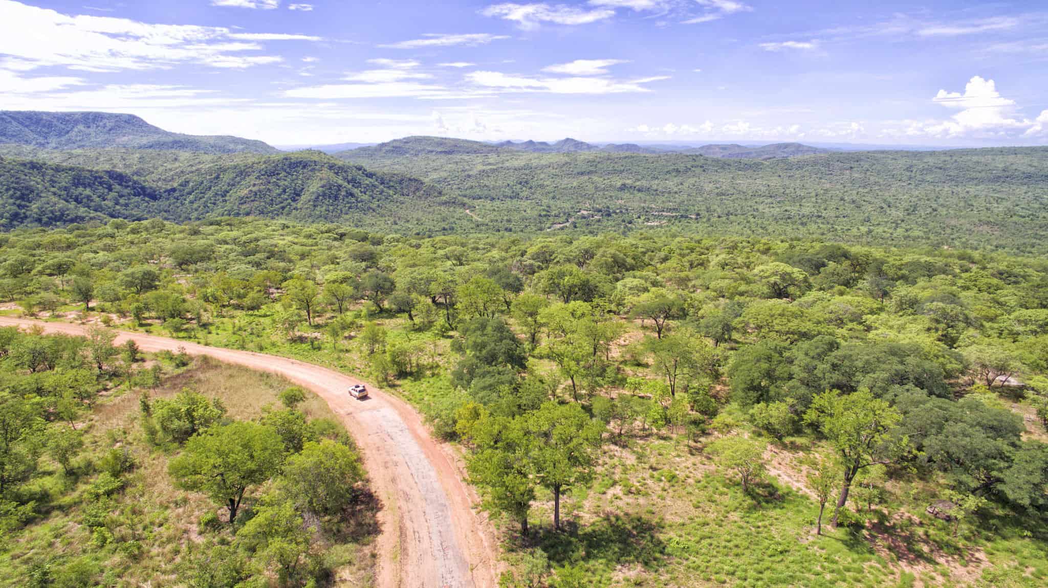 Beautiful Zimbabwe from the a drone