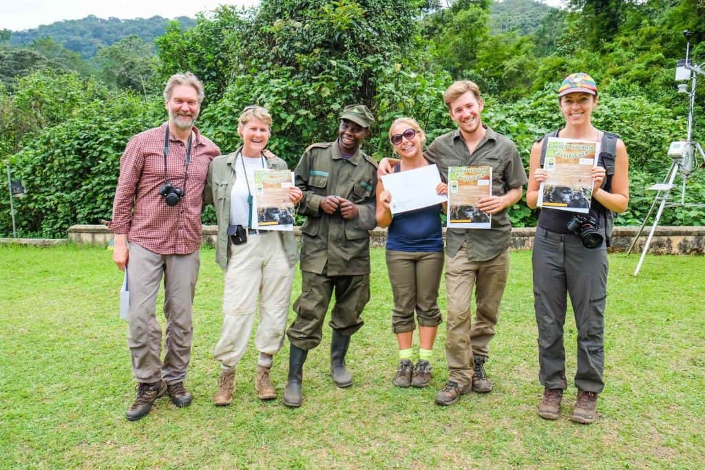 Completion of our Ugandan gorilla trek