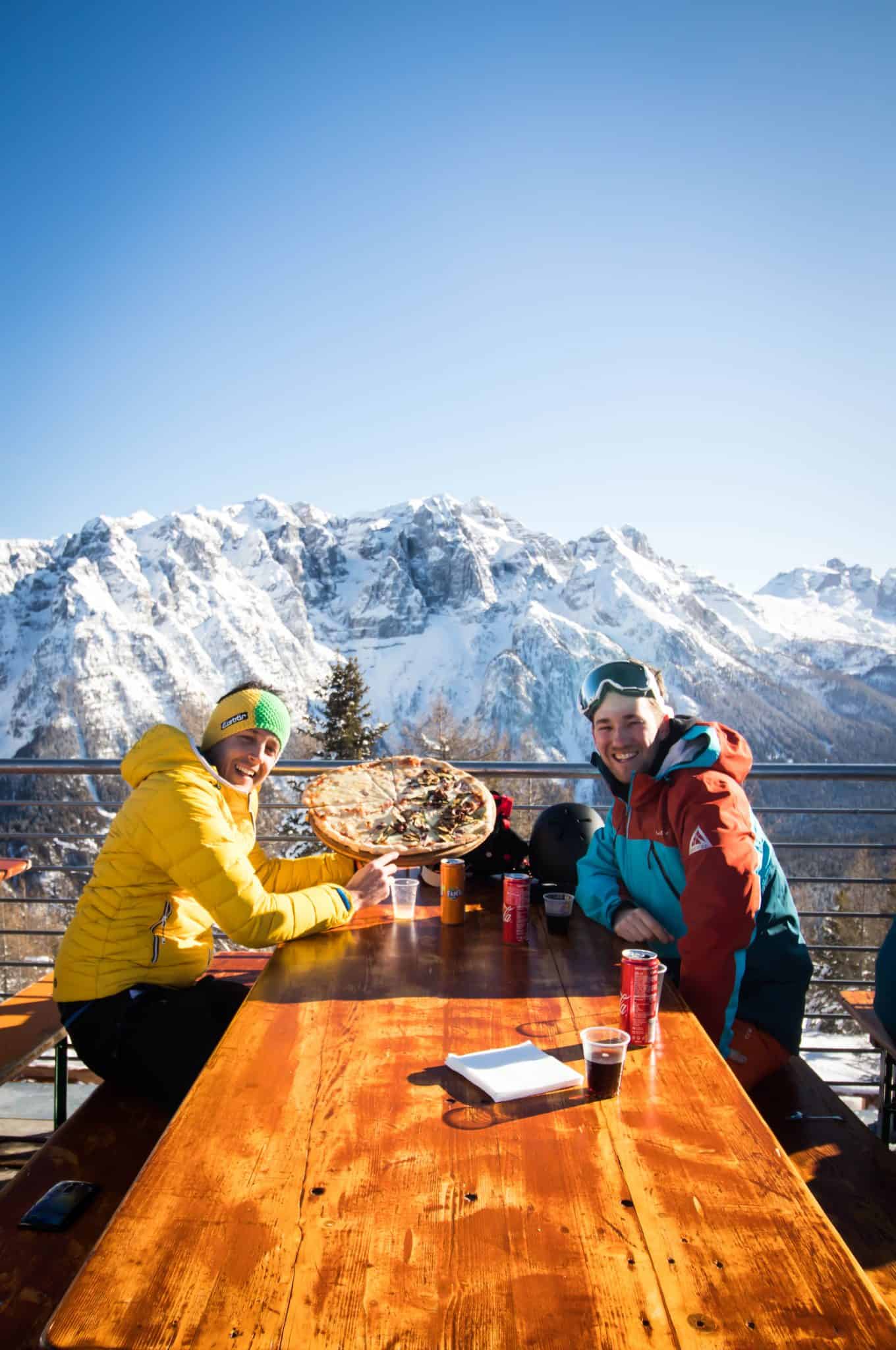 Dolomites pizza for lunch 