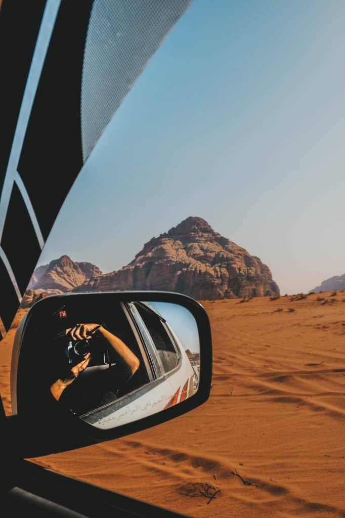 travel in jordan- wadi rum mirror