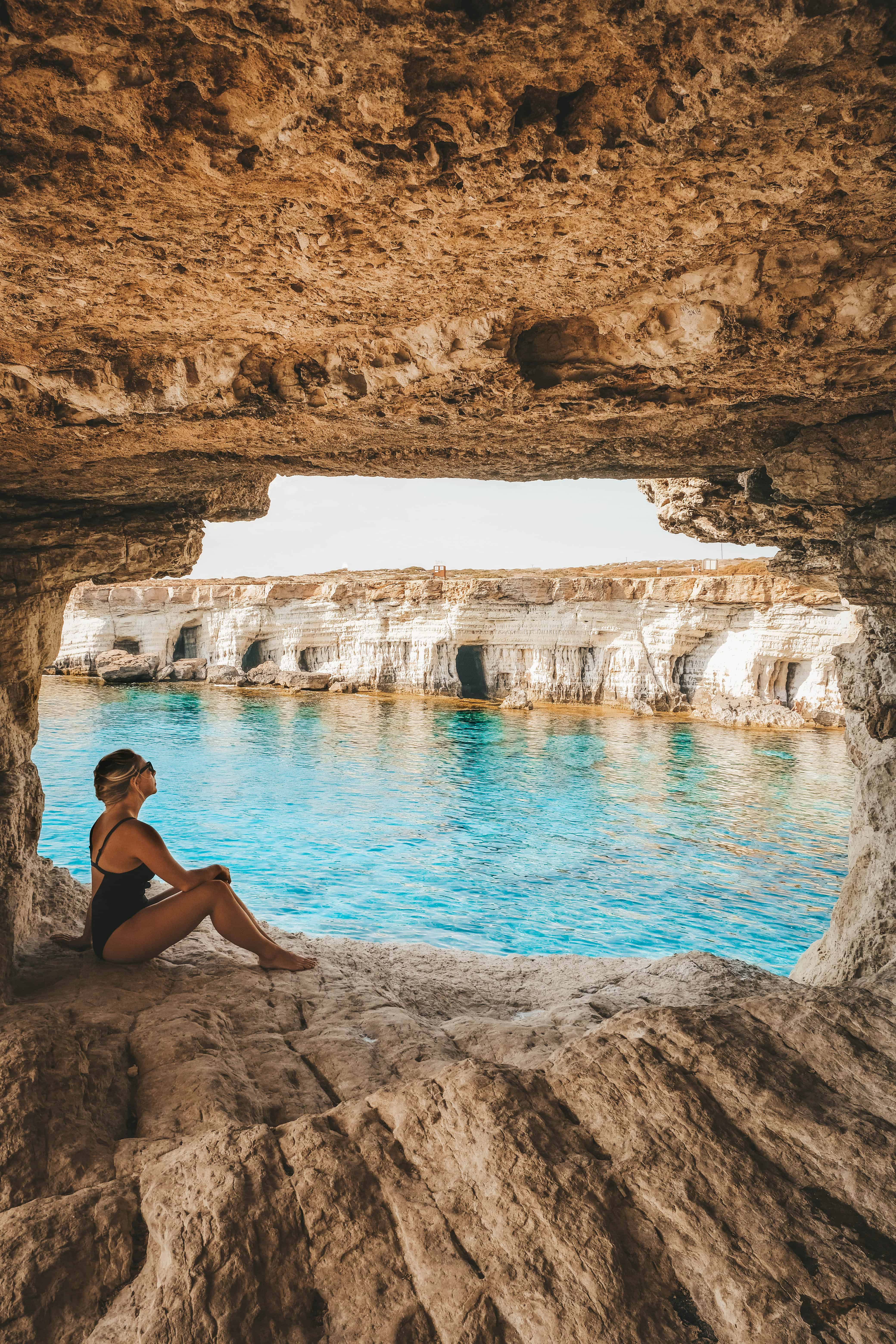 Natasha In A Sea Cave Outside Ayia Napa