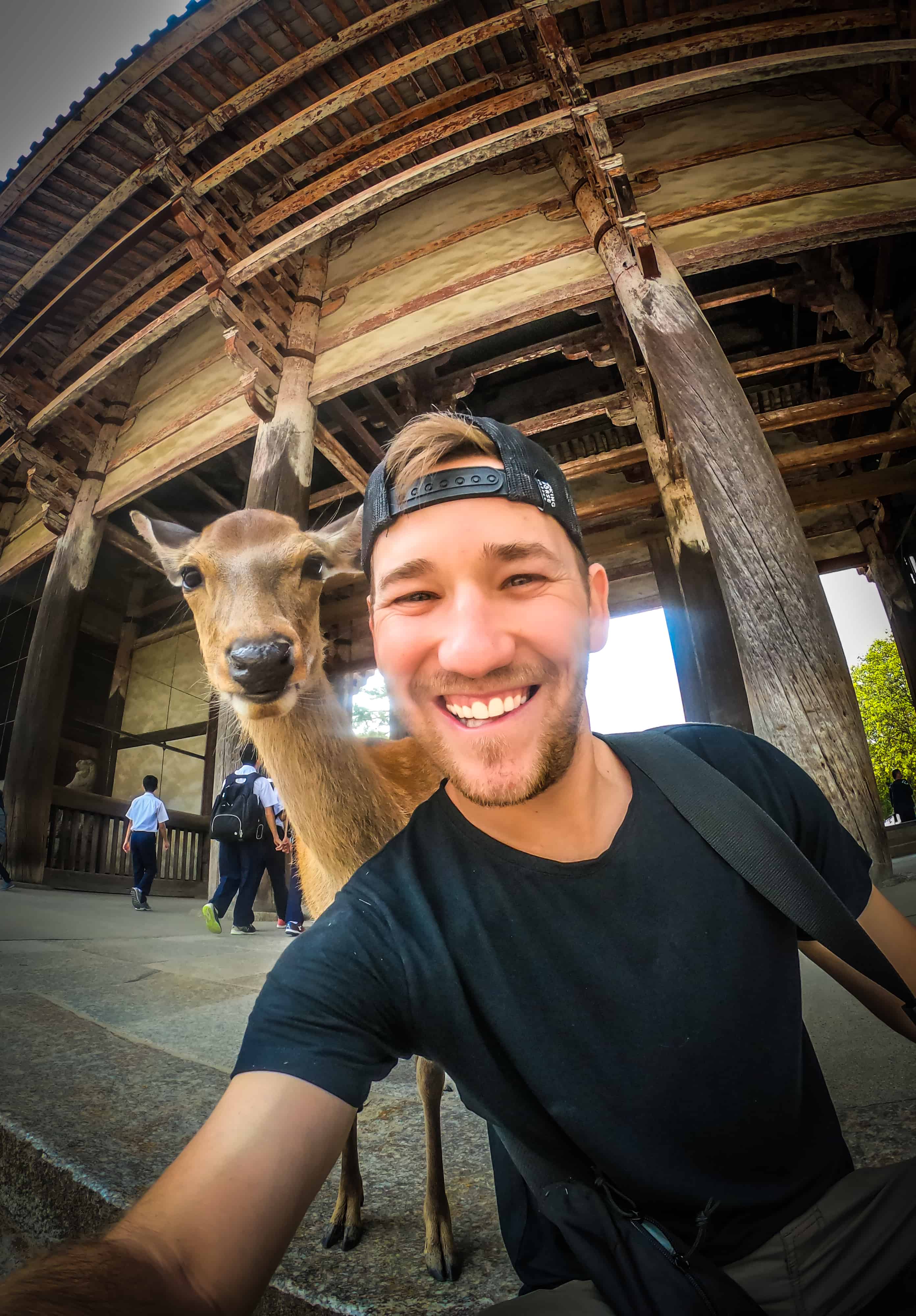 Cameron With A Deer In Nara