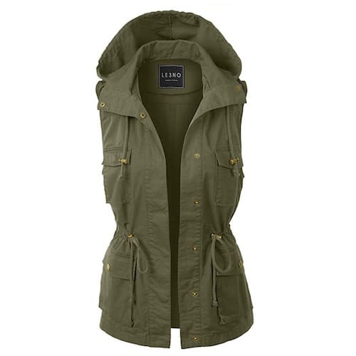 LE3NO Military Anorak Vest Safari Clothes