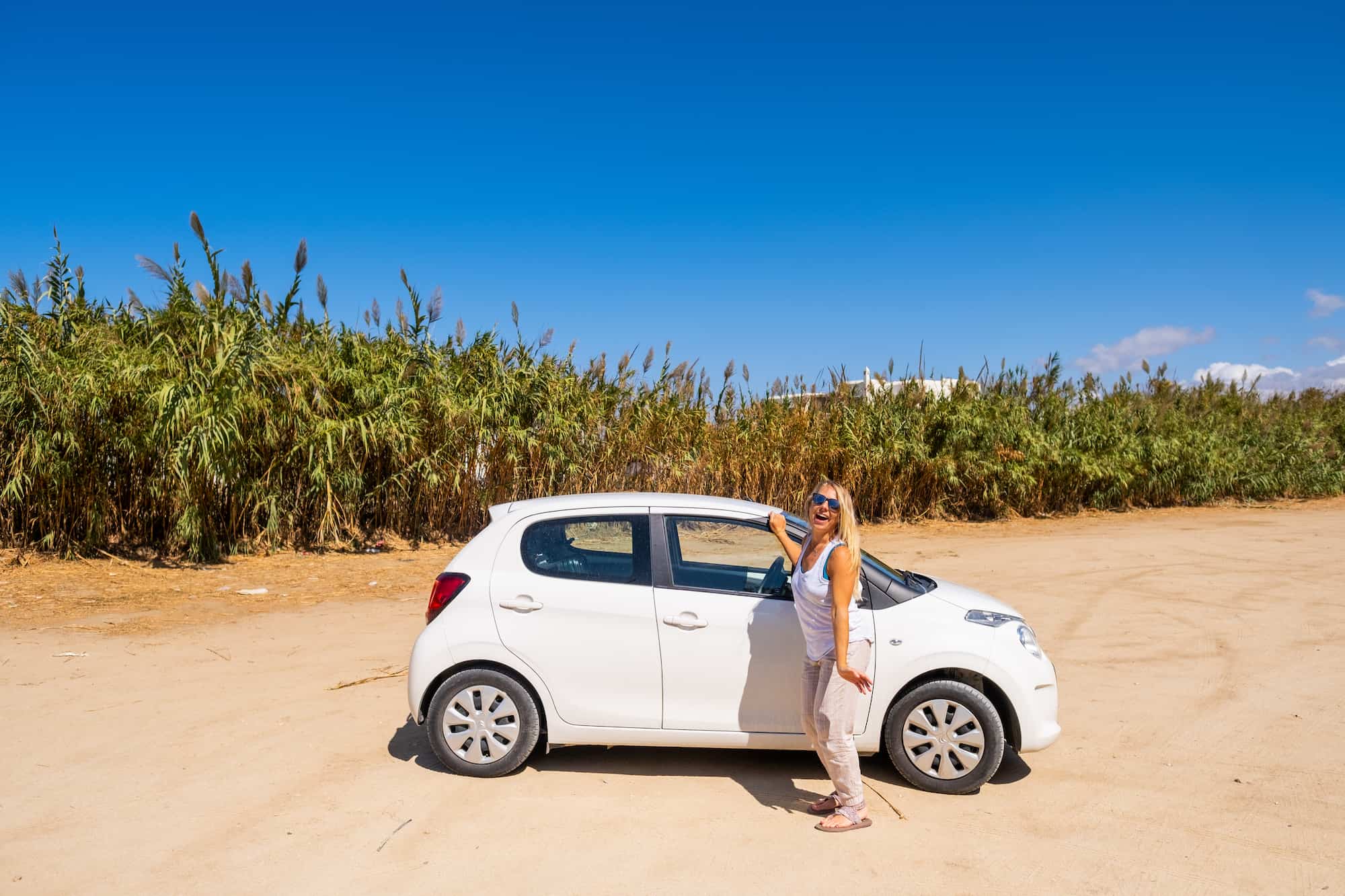 our rental car on Naxos