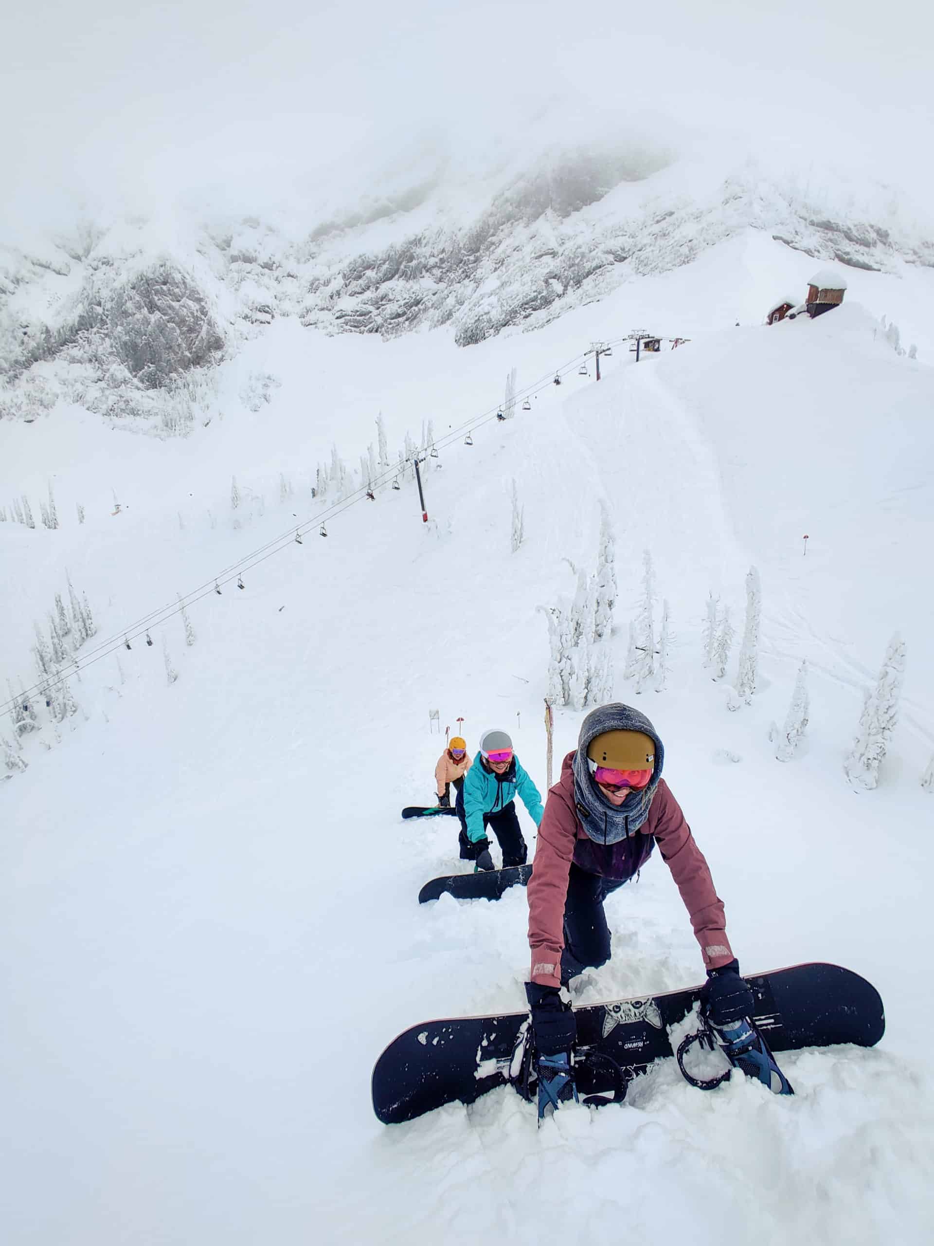 Hiking A Ski Line In Fernie British Columbia