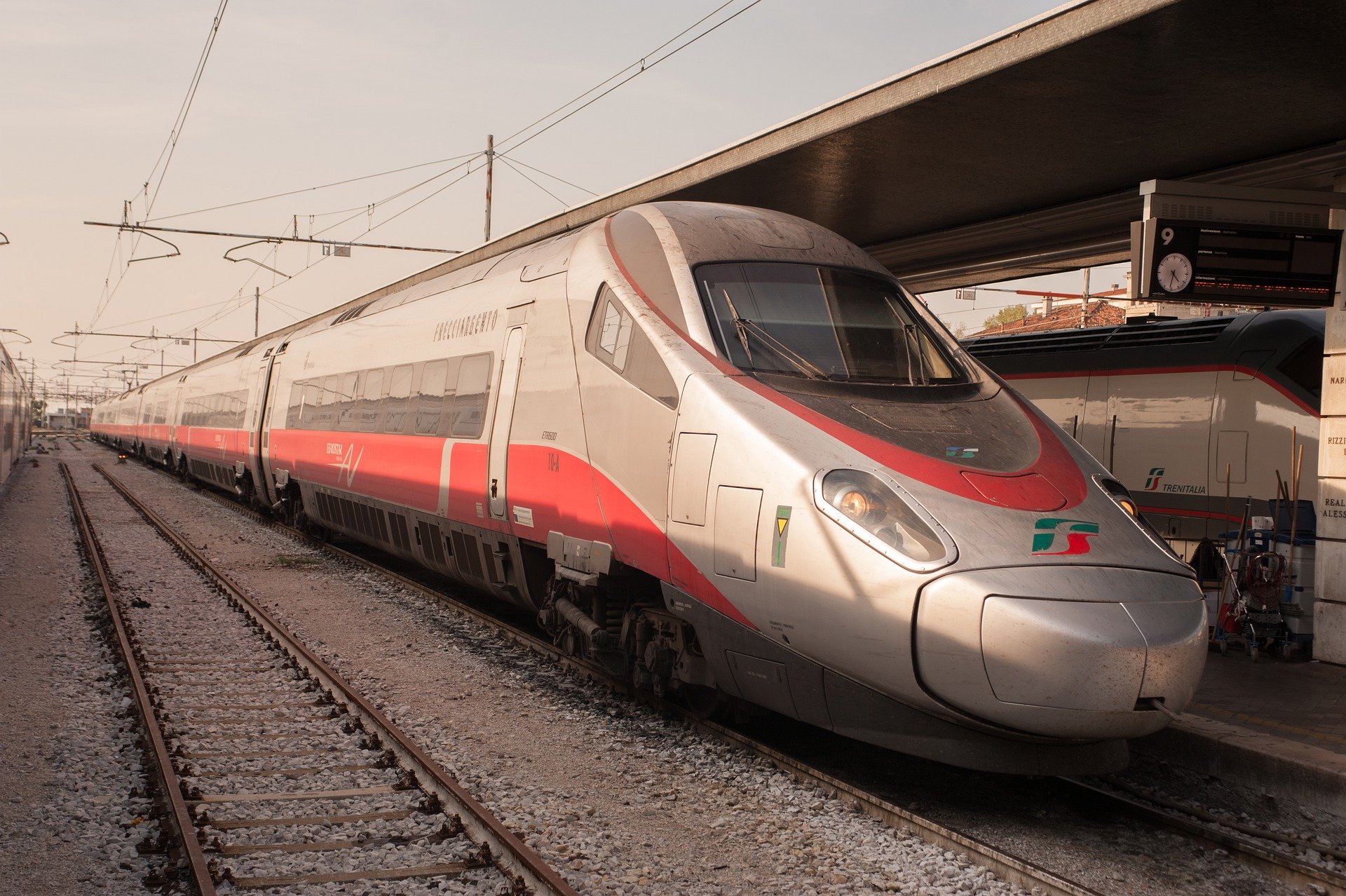 Trenitalia Train in Italy at the train station