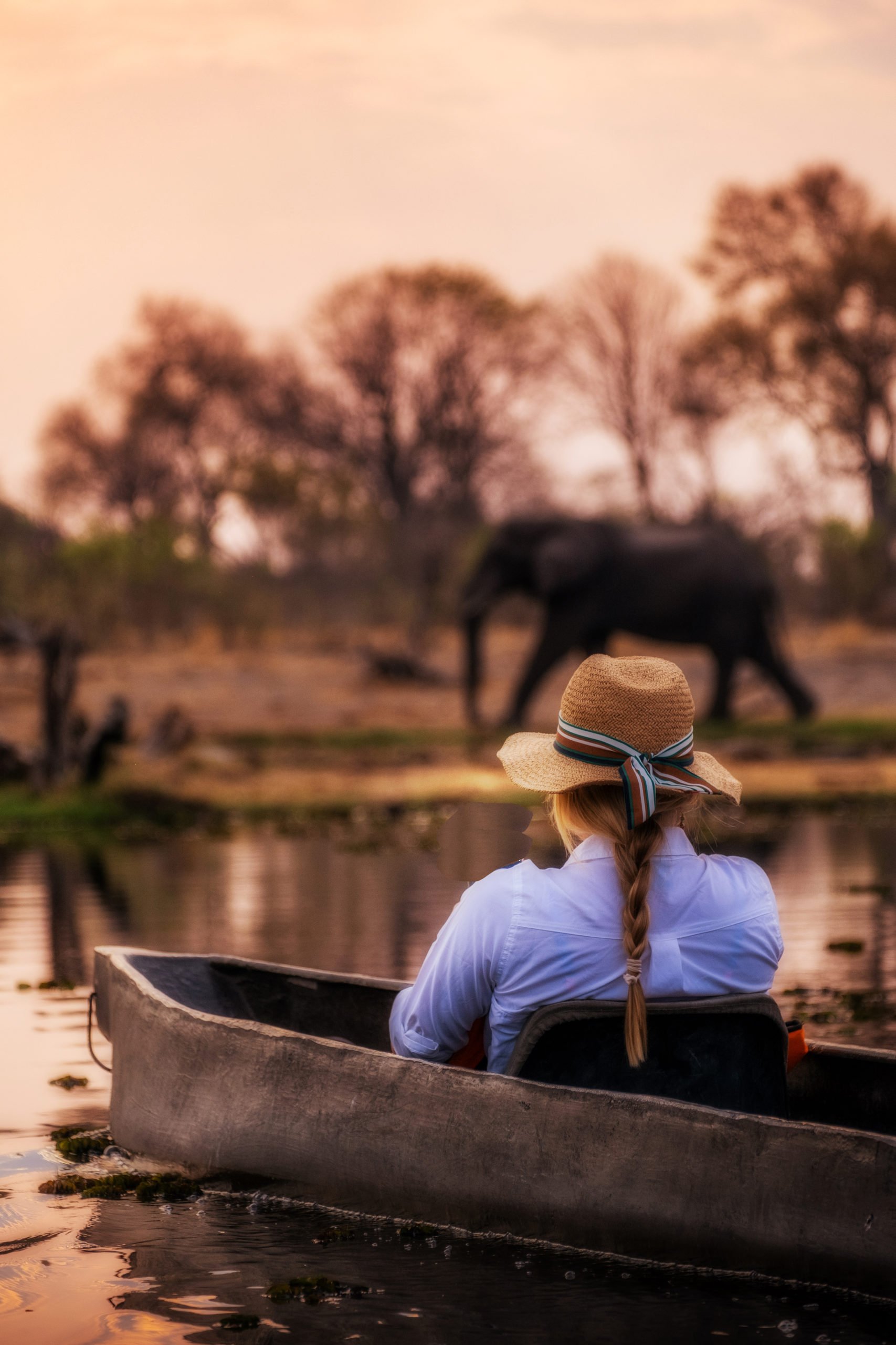 Natasha In A Mokoro In Botswana On Safari