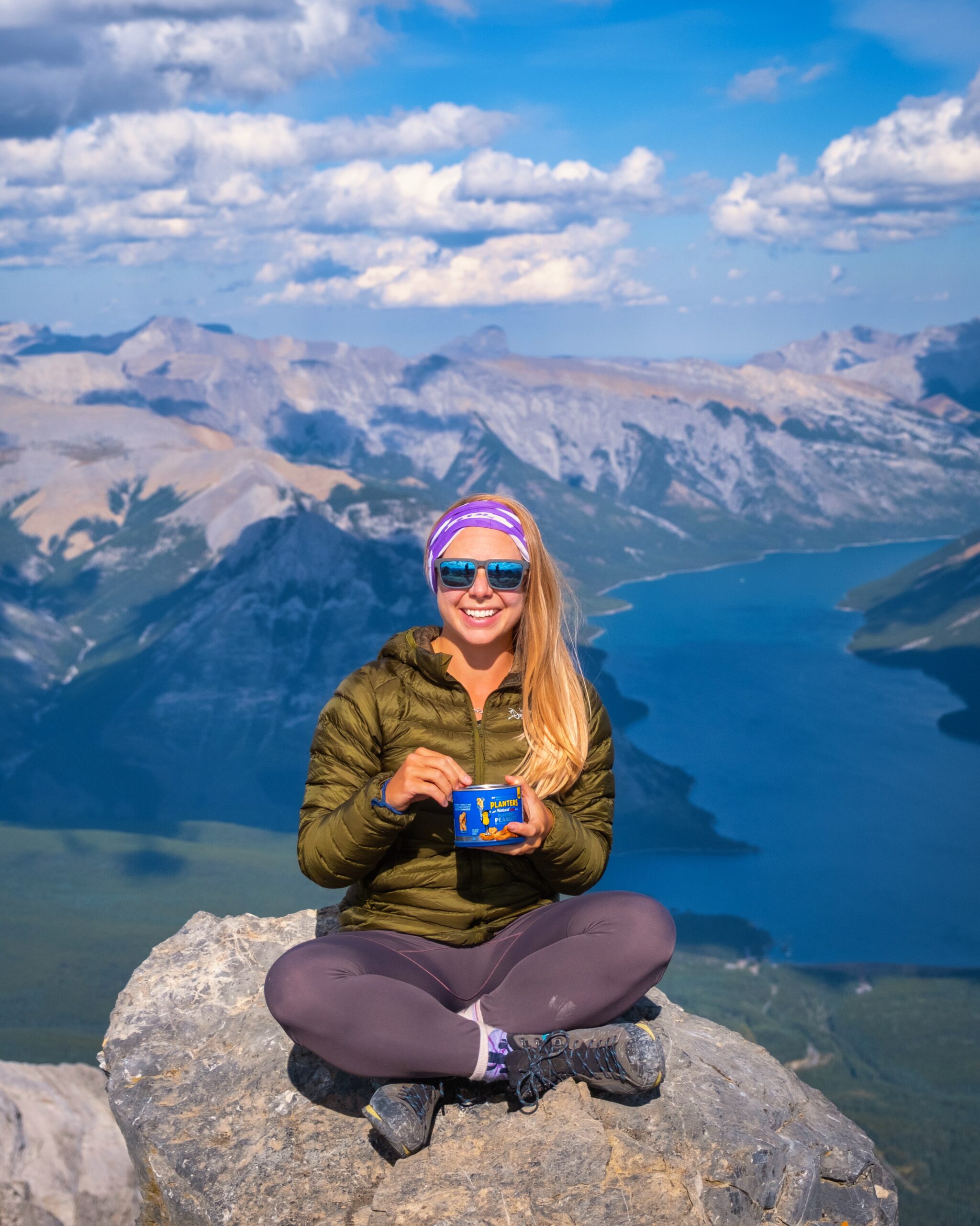 Tasha on Cascade Mountain Summit in Arc'teryx Cerium LT Hoody Packable Down Jacket