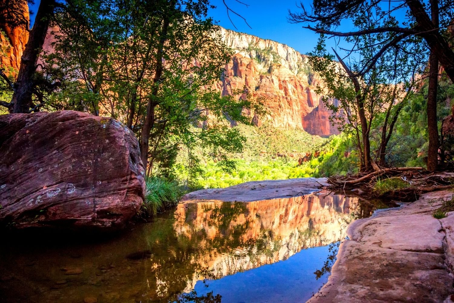 Middle Emerald Pool in Zion