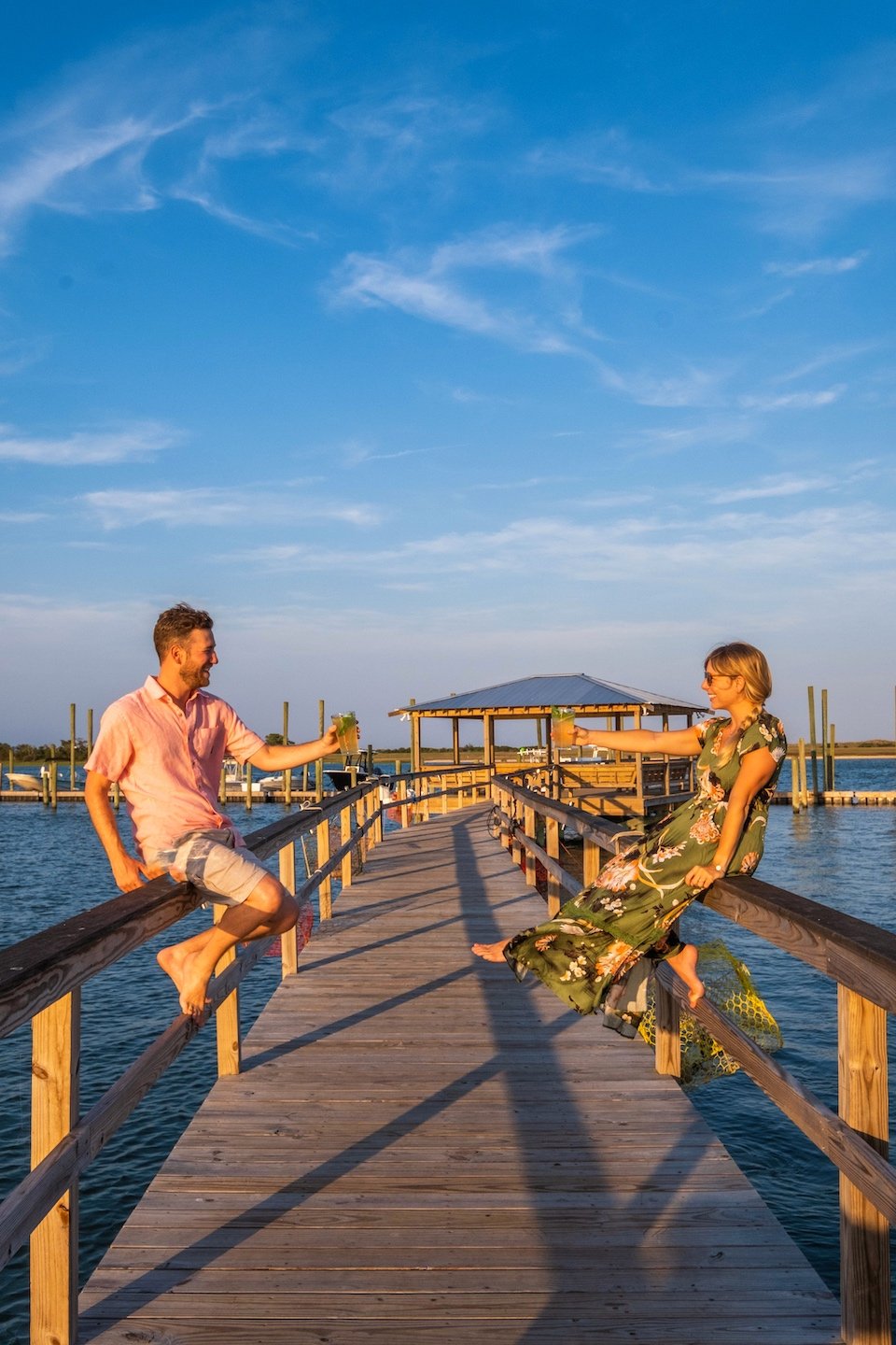 Cameron And Natasha On The Dock In Wilmington NC