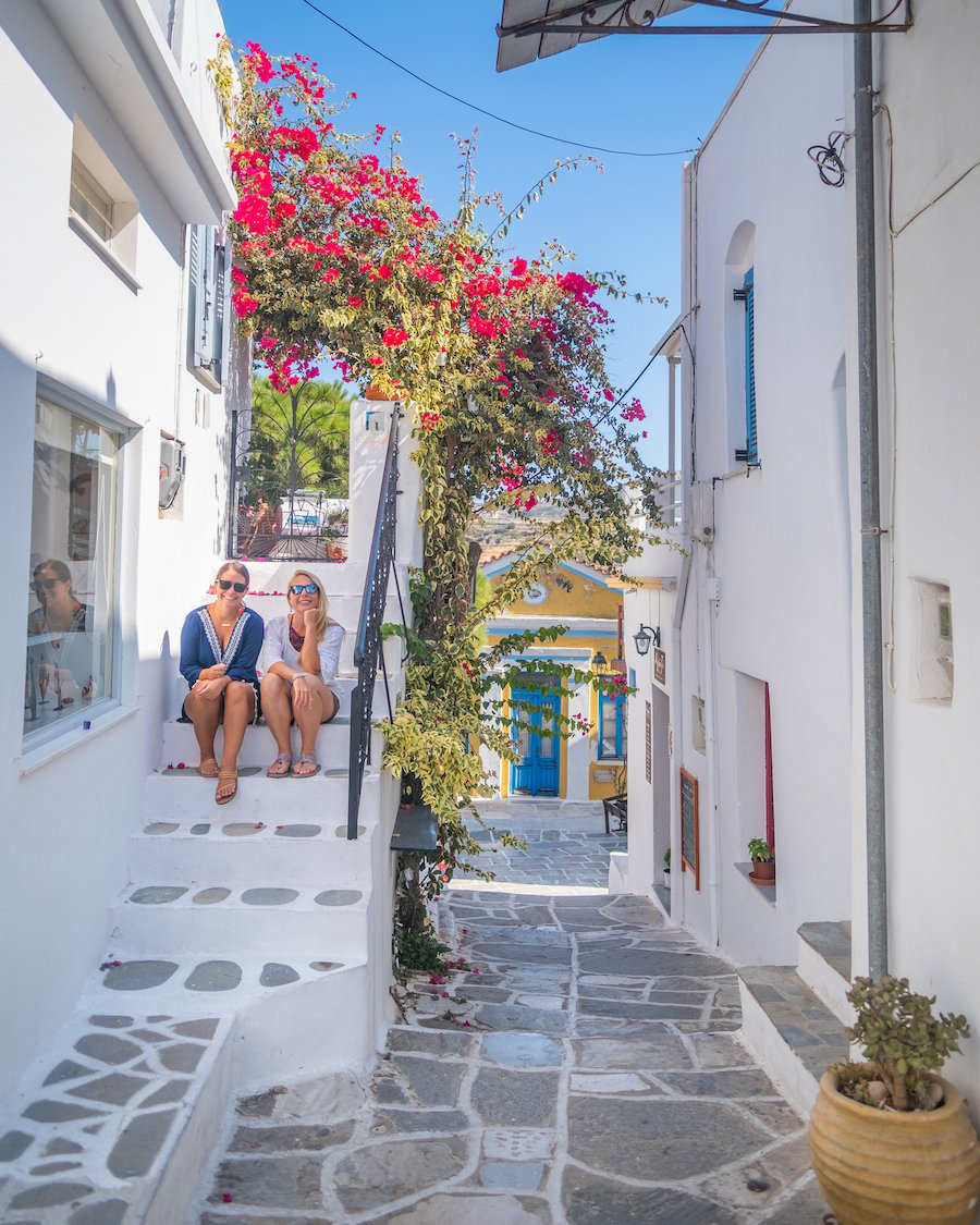 enjoying the streets of paros island