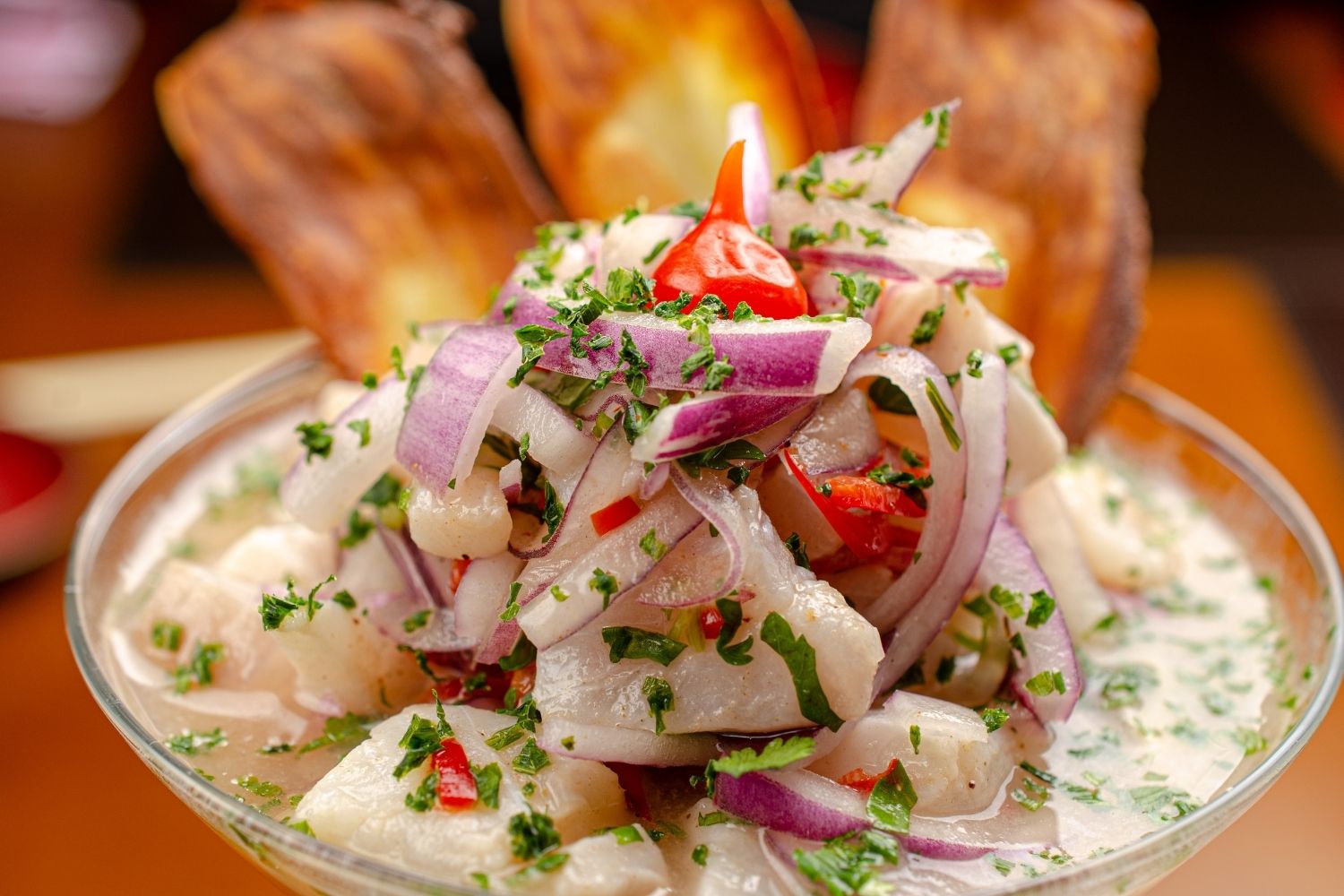  Ceviche originated in Peru.