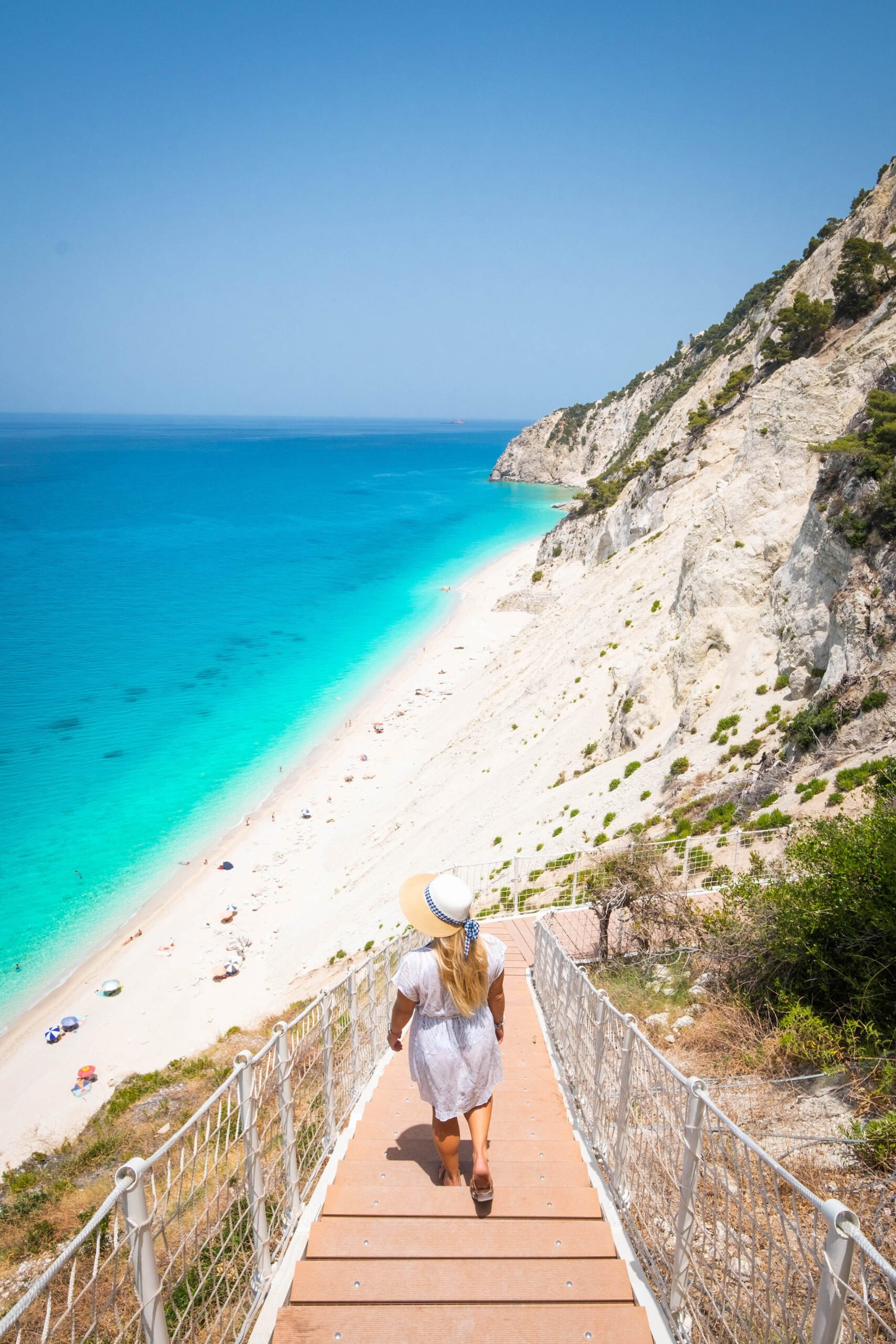 Natasha On Lefkada Walking To Beach