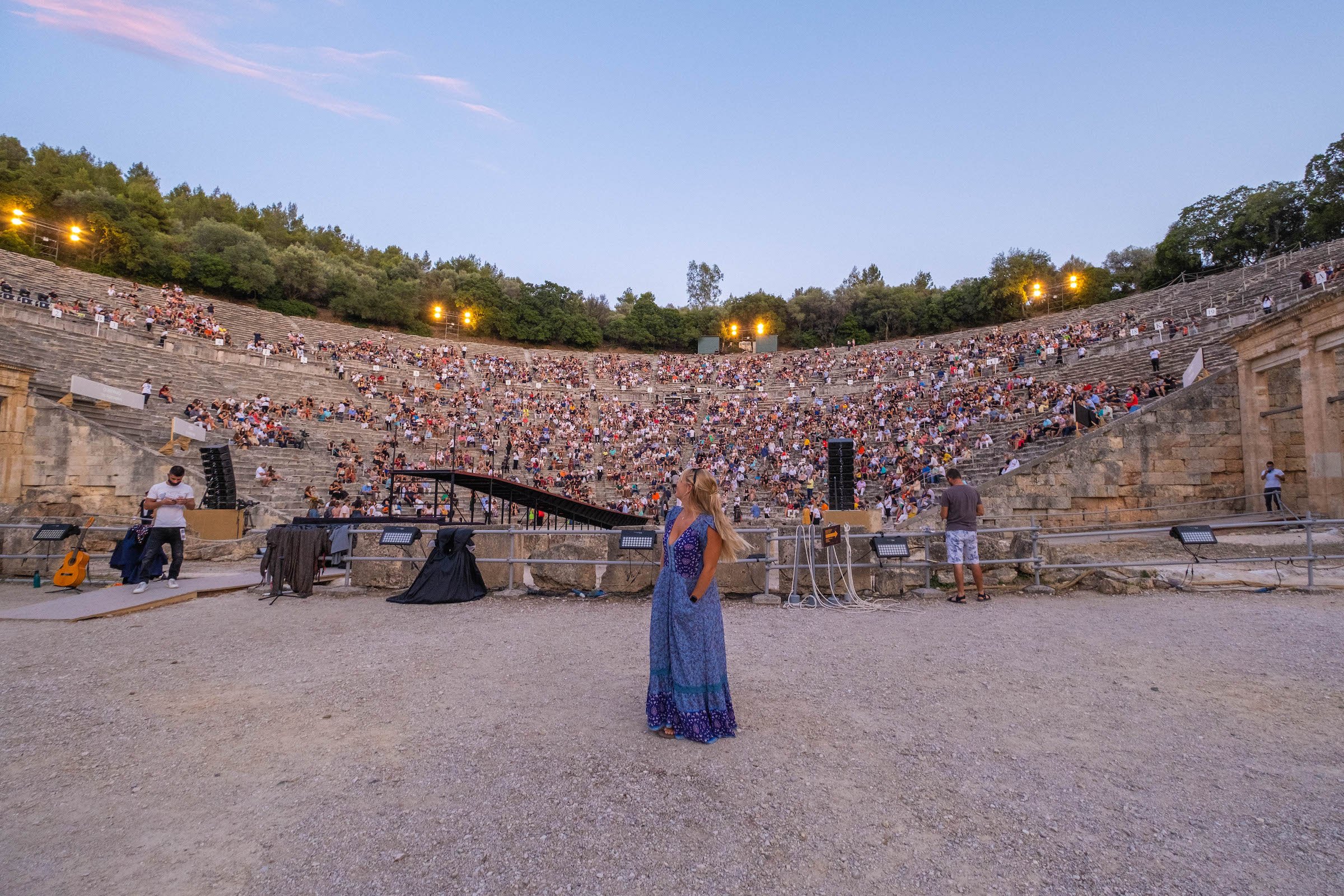 Natasha At An Ancient Greek Theatre In The Peloponnese