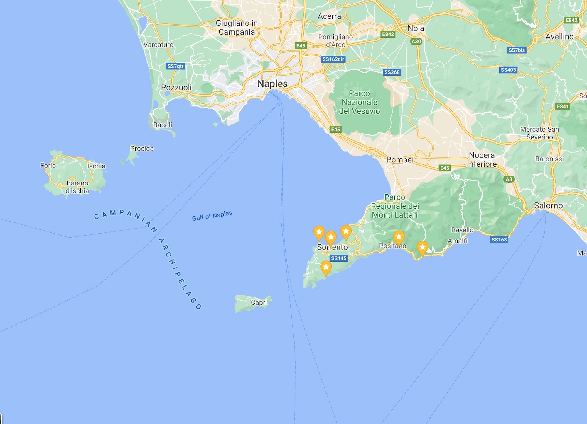 Campania Regoin Map 