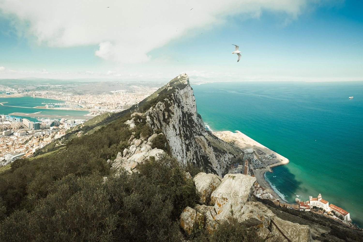 On a clear day, you can see Spain across the Strait of Gibraltar