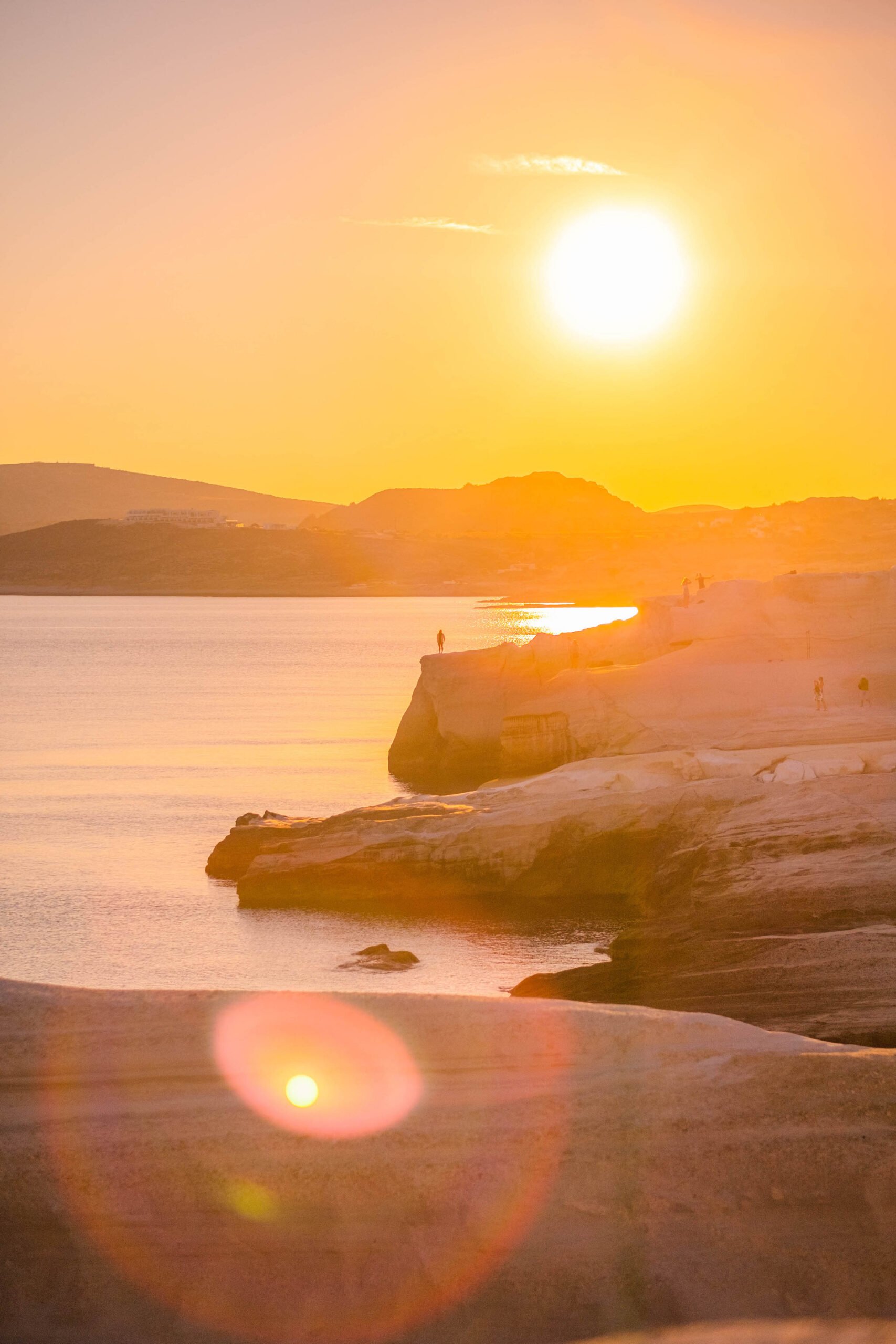 sunrise on Sarakiniko Beach