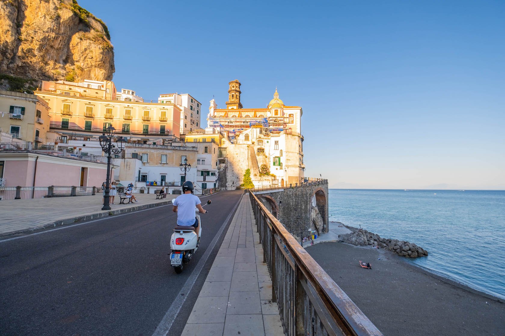 vespa on the amalfi coast