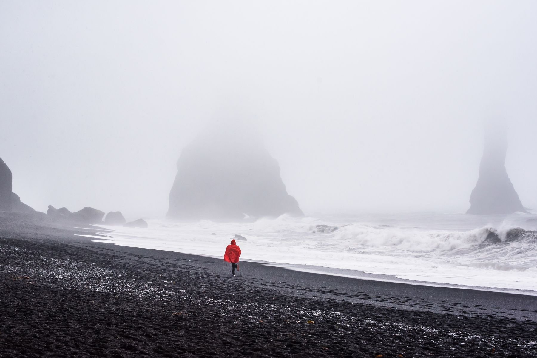 black sand beaches