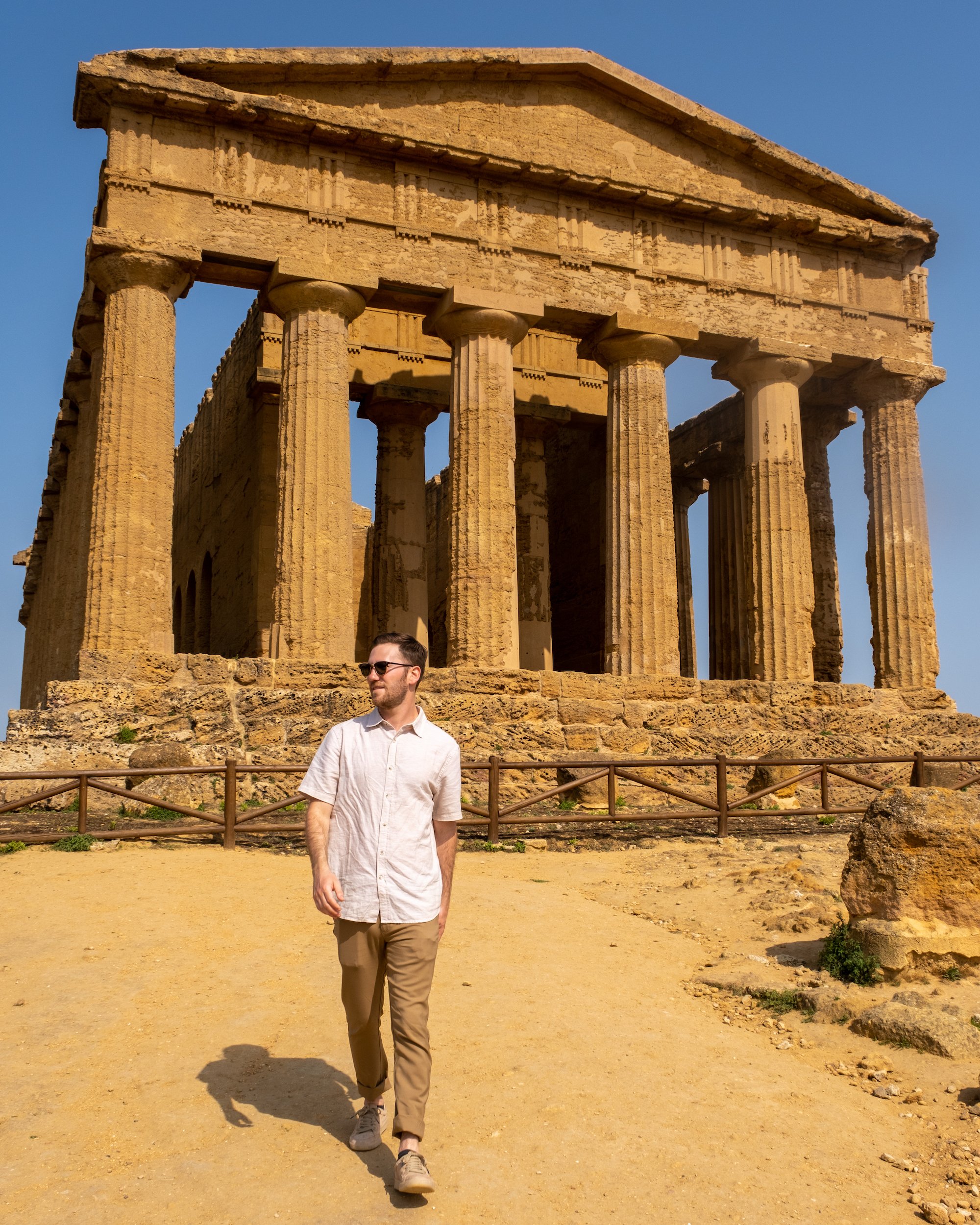 Cameron Valley Of Temples In Sicily Unbound Merino Pants And Linen Shirt