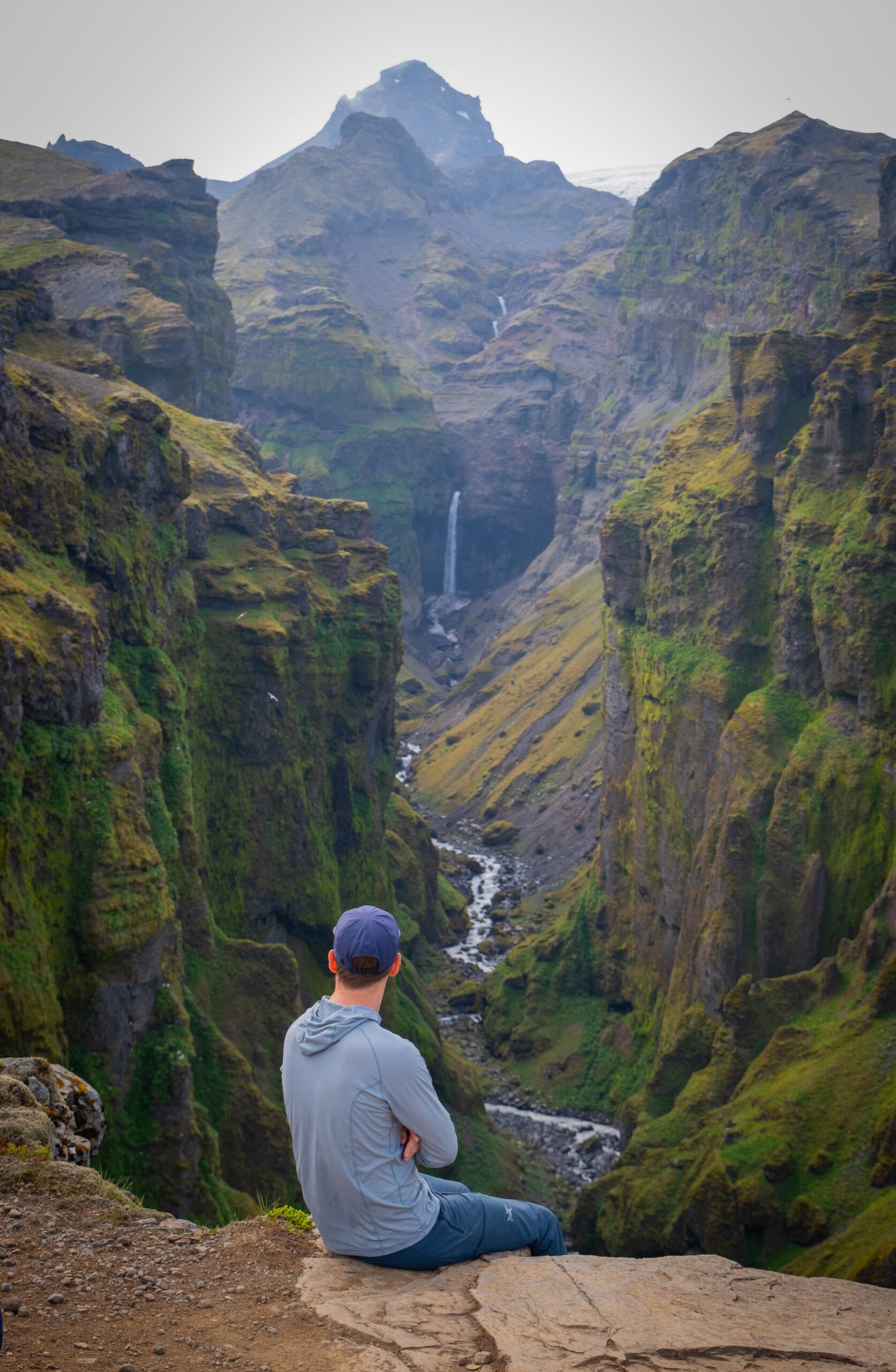 Cameron At The Top Of A Hike In Iceland