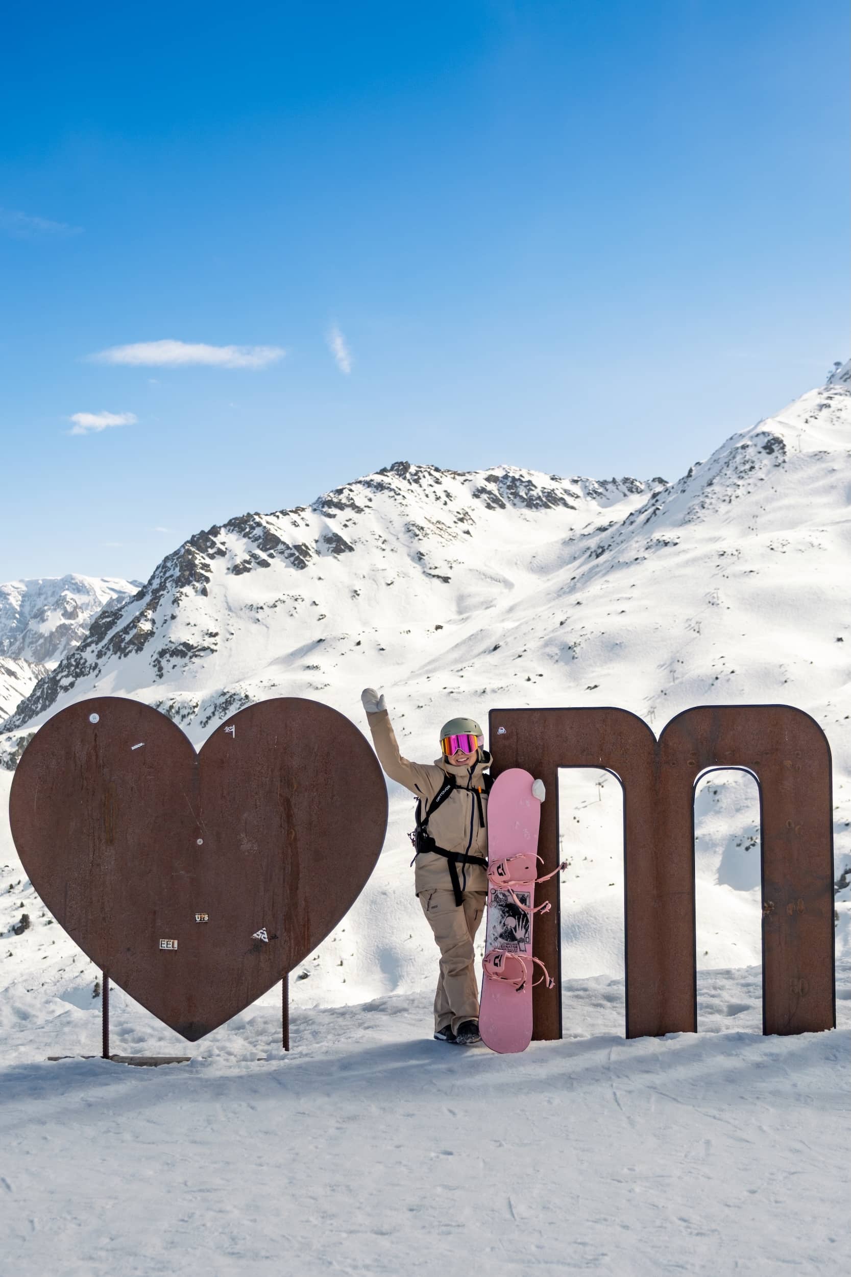 Natasha at Les 3 Vallees Meribel Sign